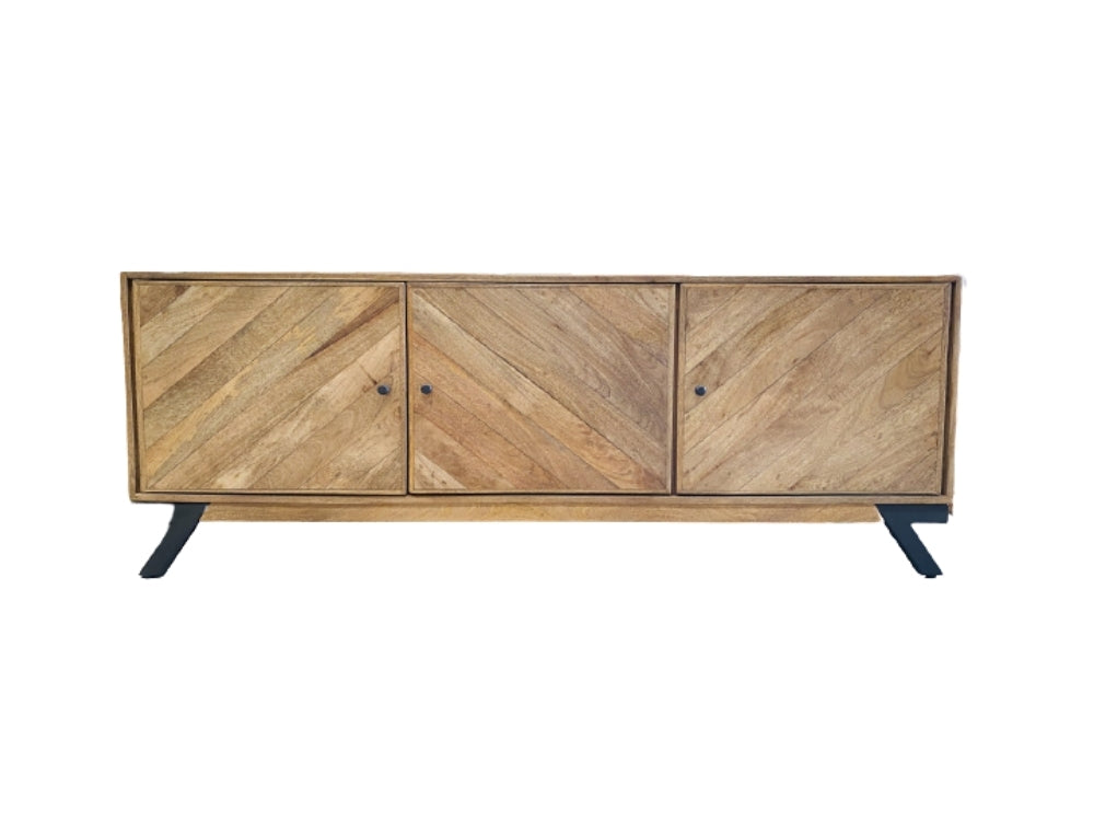 Herringbone TV Cabinet 3 Dr